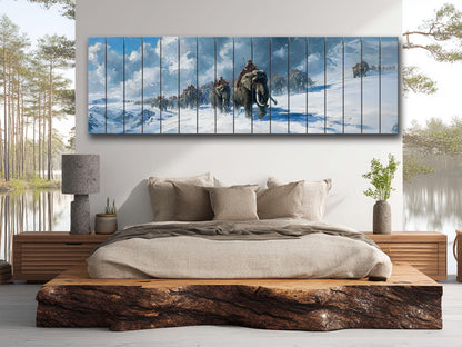 Hannibal Barca Wood Print – Alpine Crossing Historical Wall Art on Wood Panel