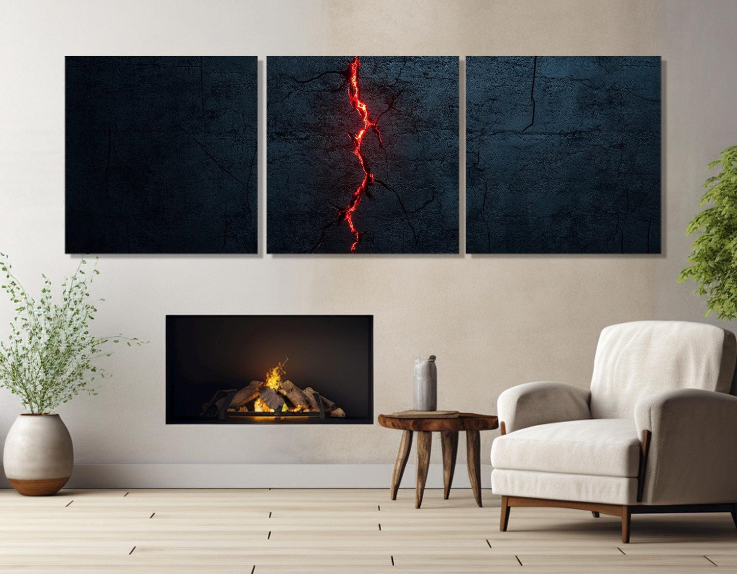Mysterious Crack Canvas Print – Abstract Wall Art | Framed Canvas Print Ready to Hang