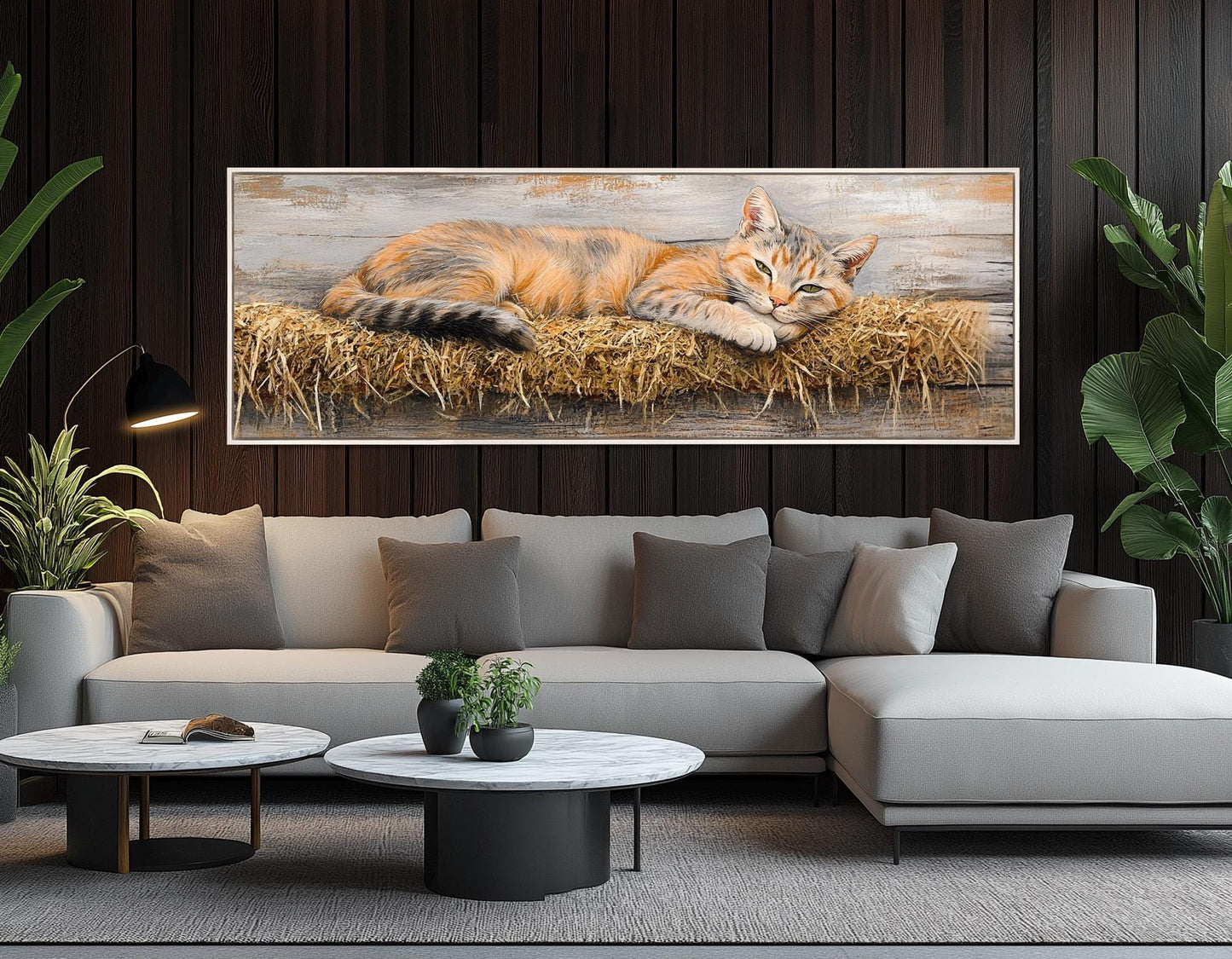Farm Cat Canvas Print - Red Cat Wall Art | Rustic Cabin Decor | Ready to Hang