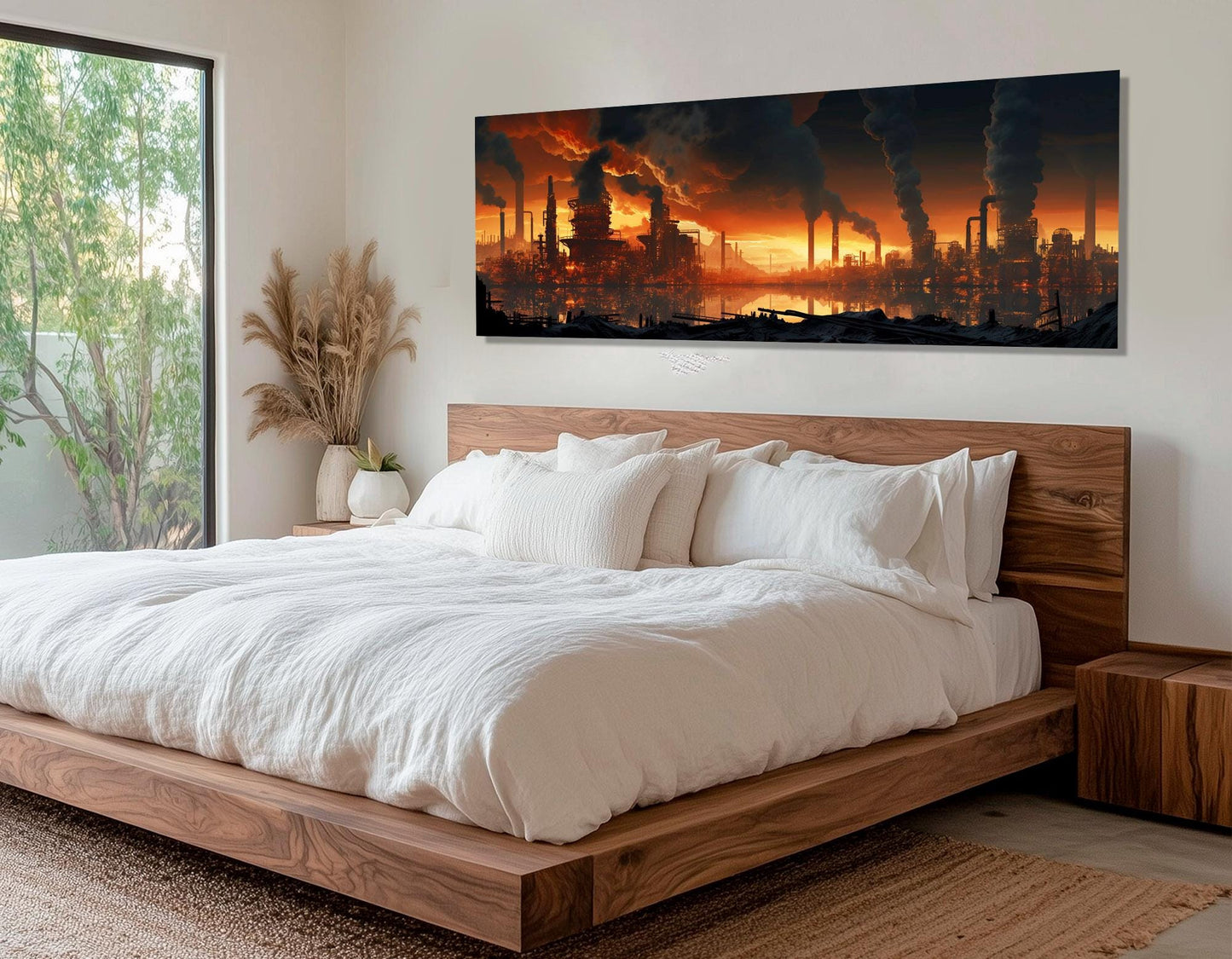 Abstract Factory Canvas Print – Heavy Industry Wall Art | Framed & Ready to Hang