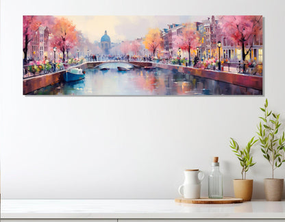 Amsterdam Wall Art – Abstract Floral Canvas Print | Ready to Hang Gallery Wrapped Canvas