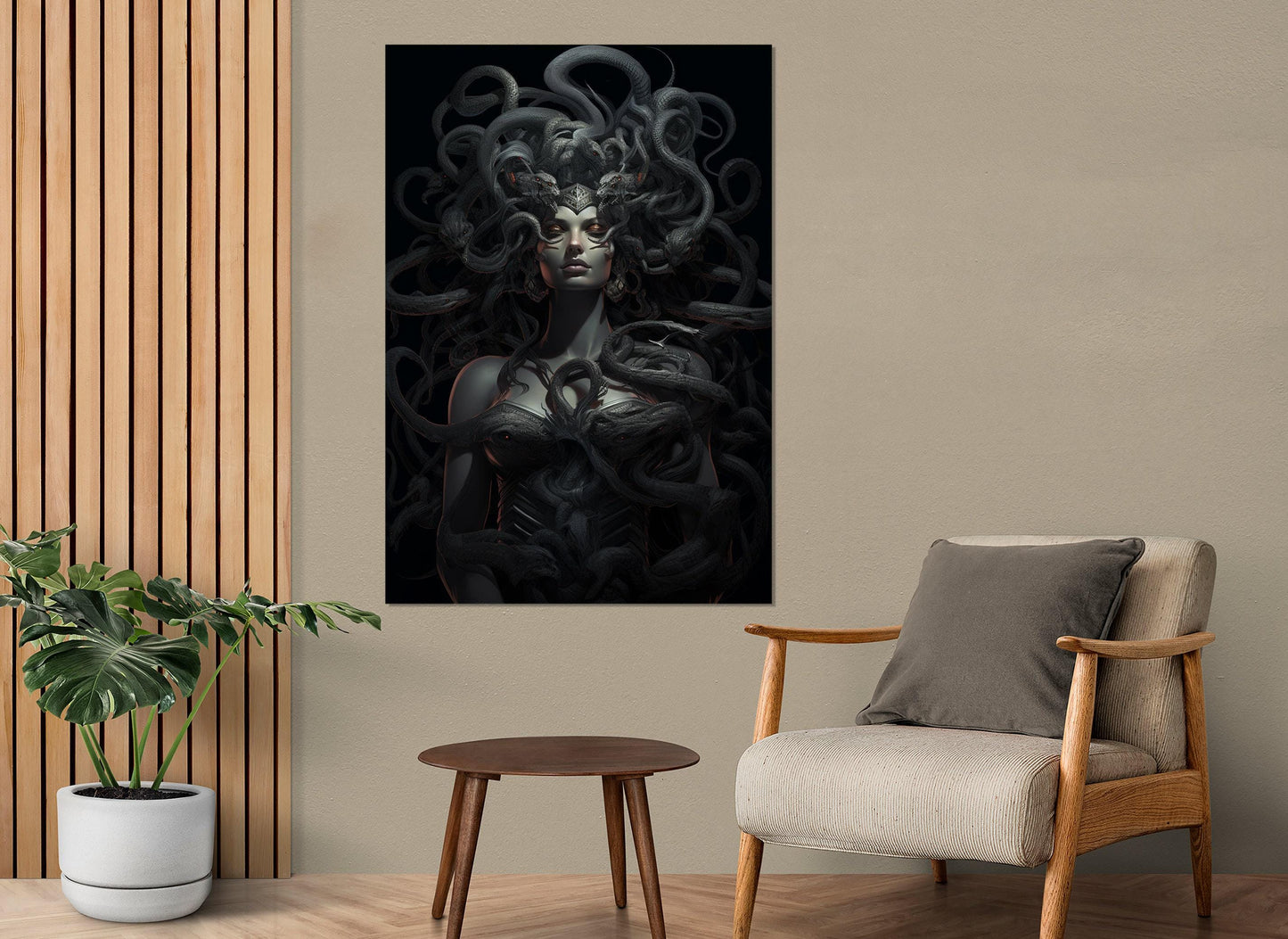 Medusa Canvas Print – Mythology Wall Art | Framed, Ready to Hang, High Quality