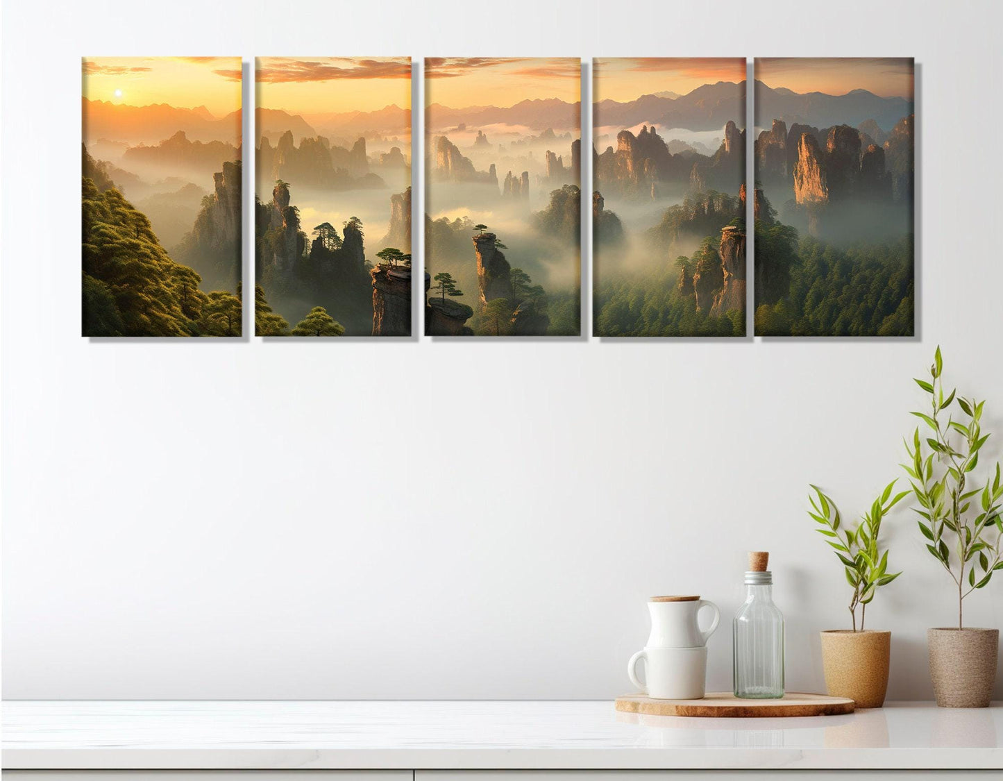 Zhangjiajie Canvas Print – Framed Forest Painting | China Wall Art, Ready to Hang