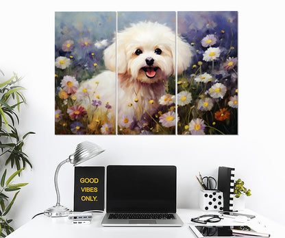 Cute Dog Canvas Print - Framed Canvas Art | Vet Office Decor & Groomer Gift