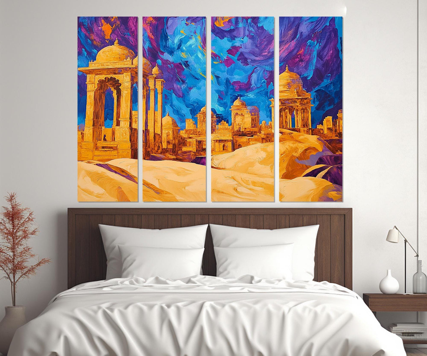 Bada Bagh Canvas Print – Abstract Indian Wall Art on Cotton Canvas, Ready to Hang