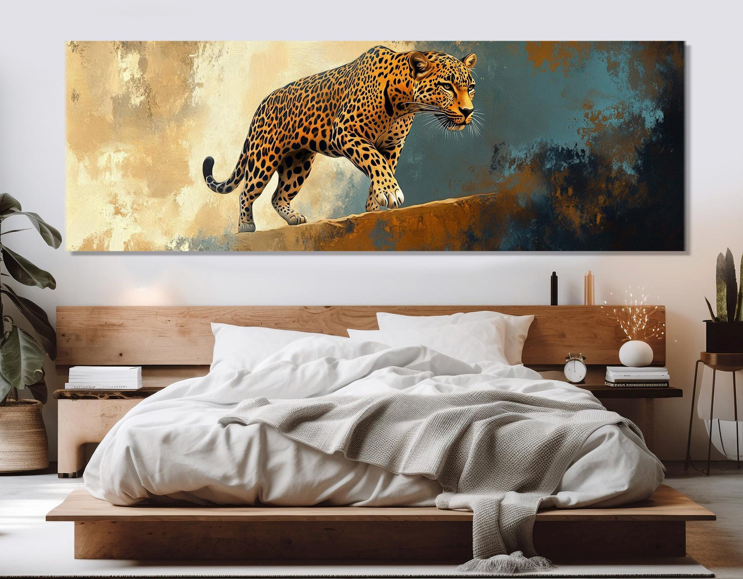 Leopard Canvas Print – Abstract Leopard Painting | Gallery Wrapped Cotton Canvas, Ready to Hang