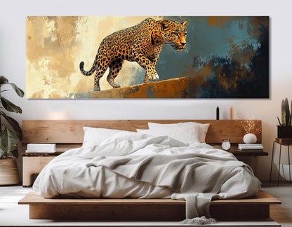 Leopard Canvas Print – Abstract Leopard Painting | Gallery Wrapped Cotton Canvas, Ready to Hang