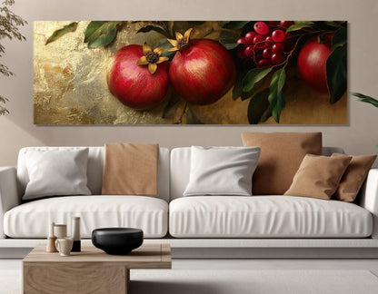 Pomegranate Canvas Art – Large Kitchen Wall Art | Ready to Hang Cotton Print