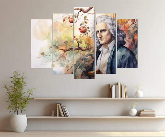 Isaac Newton Canvas Print – Physics Wall Art | Framed Cotton Gallery Wrapped Art