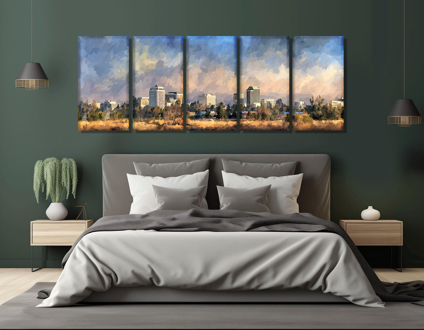Fresno Wall Art – Abstract Canvas Painting | Framed Canvas Print, Ready to Hang