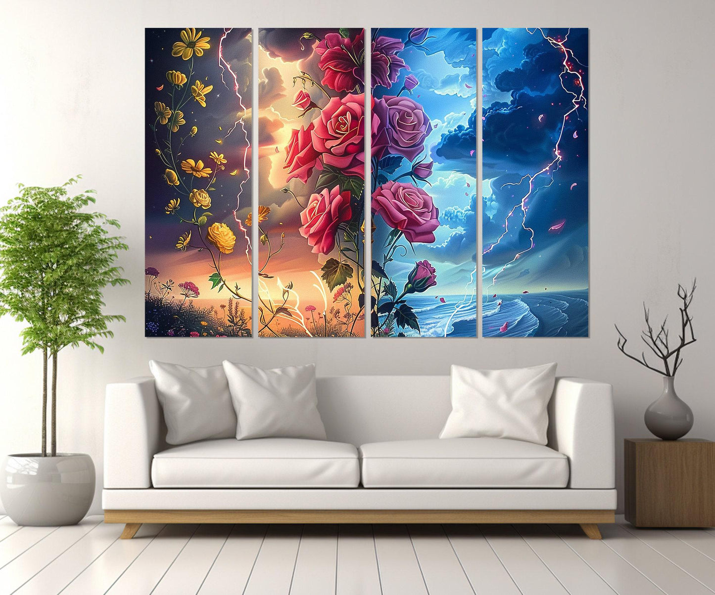 Abstract Rose Canvas Print – Floral Wall Art | Framed Gallery Wrapped Cotton Canvas