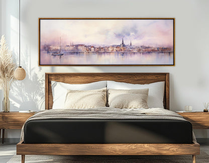 Belgrade Skyline Canvas - Vintage Serbia Wall Art | Framed Gallery Wrapped Print