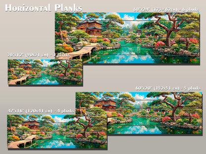 Chinese Garden Wood Wall Art, Yuyuan Pagoda Print on Real Wood