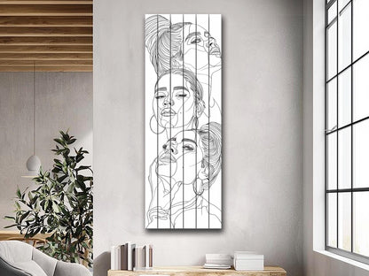Plus Size Women Line Art, Minimalist Drawings, BEAUTIFUL Text, Female Poses Illustration, Modern Wall Art Print