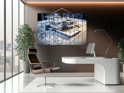 Architect Wood Print – Modern Architect Art | Natural Wood Wall Art Decor