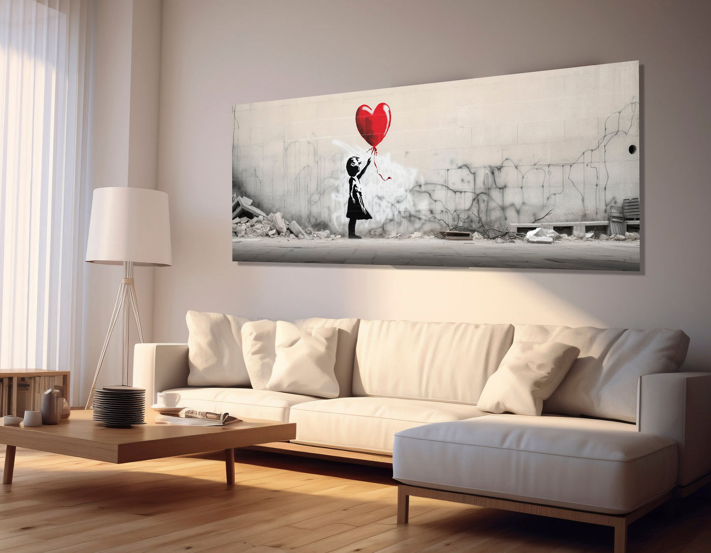 Banksy Style Canvas – Balloon Girl Print | Framed Canvas Art, Ready to Hang