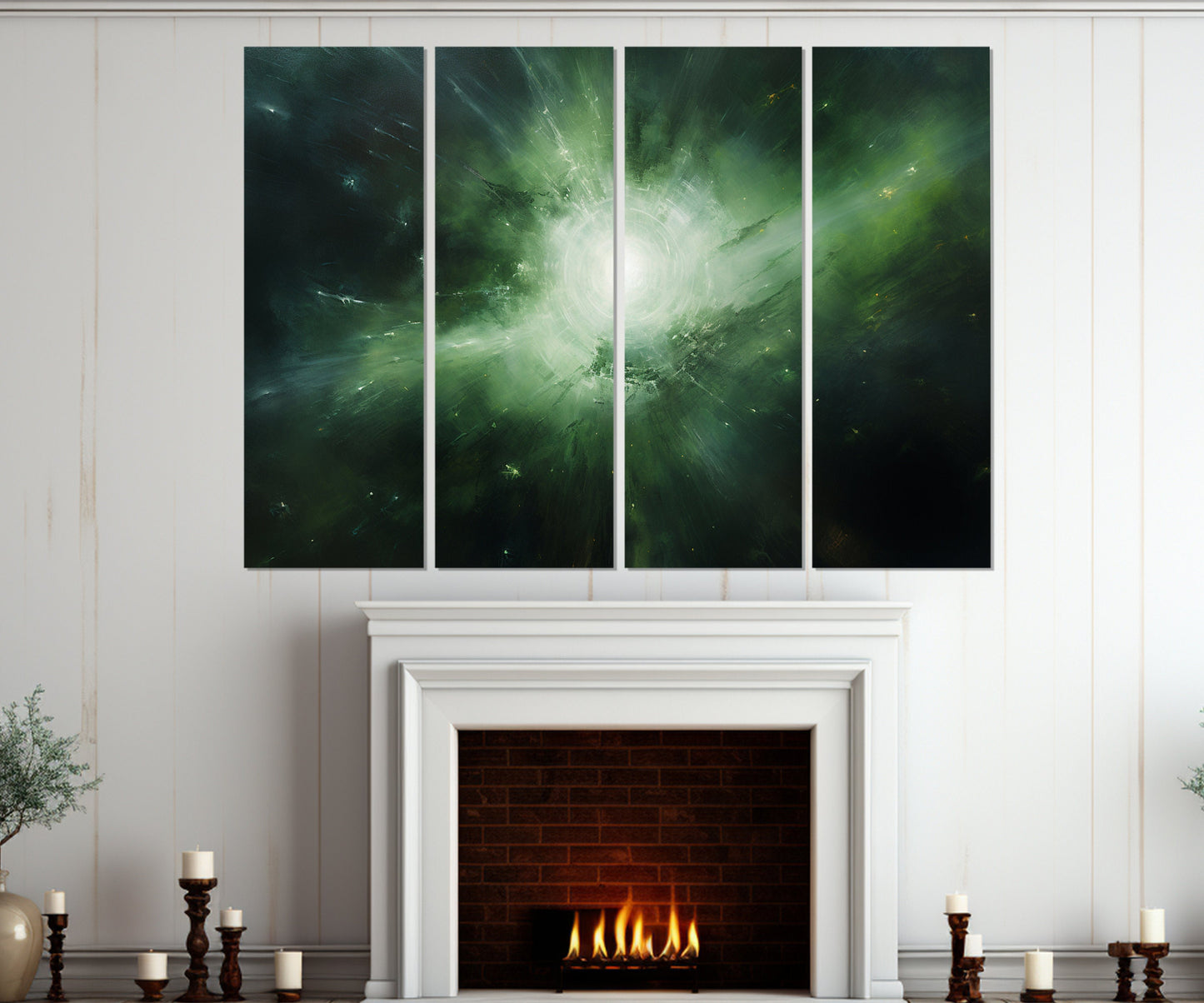 Abstract Planet Painting – Galaxy Canvas Art | Ethereal Space Painting, Ready to Hang