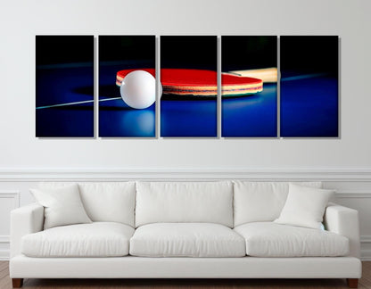 Table Tennis Wall Art – Framed Table Tennis Poster | Ping Pong Canvas Decor