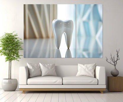 Dentist Wall Art | Modern Dental Art, Tooth Canvas Print – Gift for Dentist Decor