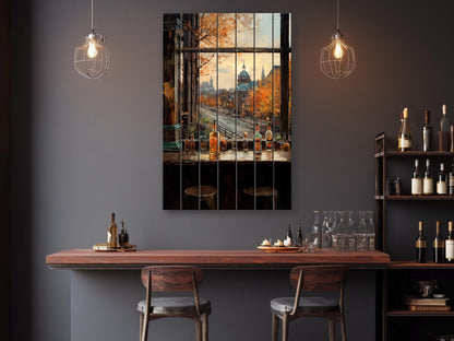 Rustic Bar Print on Natural Wood – Bar Wall Art