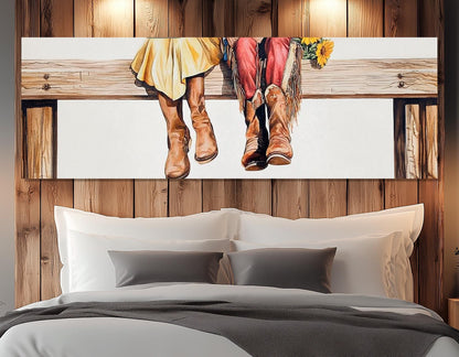 Minimalist Romantic Wall Art – Abstract Couple Canvas Print | Framed Romantic Decor