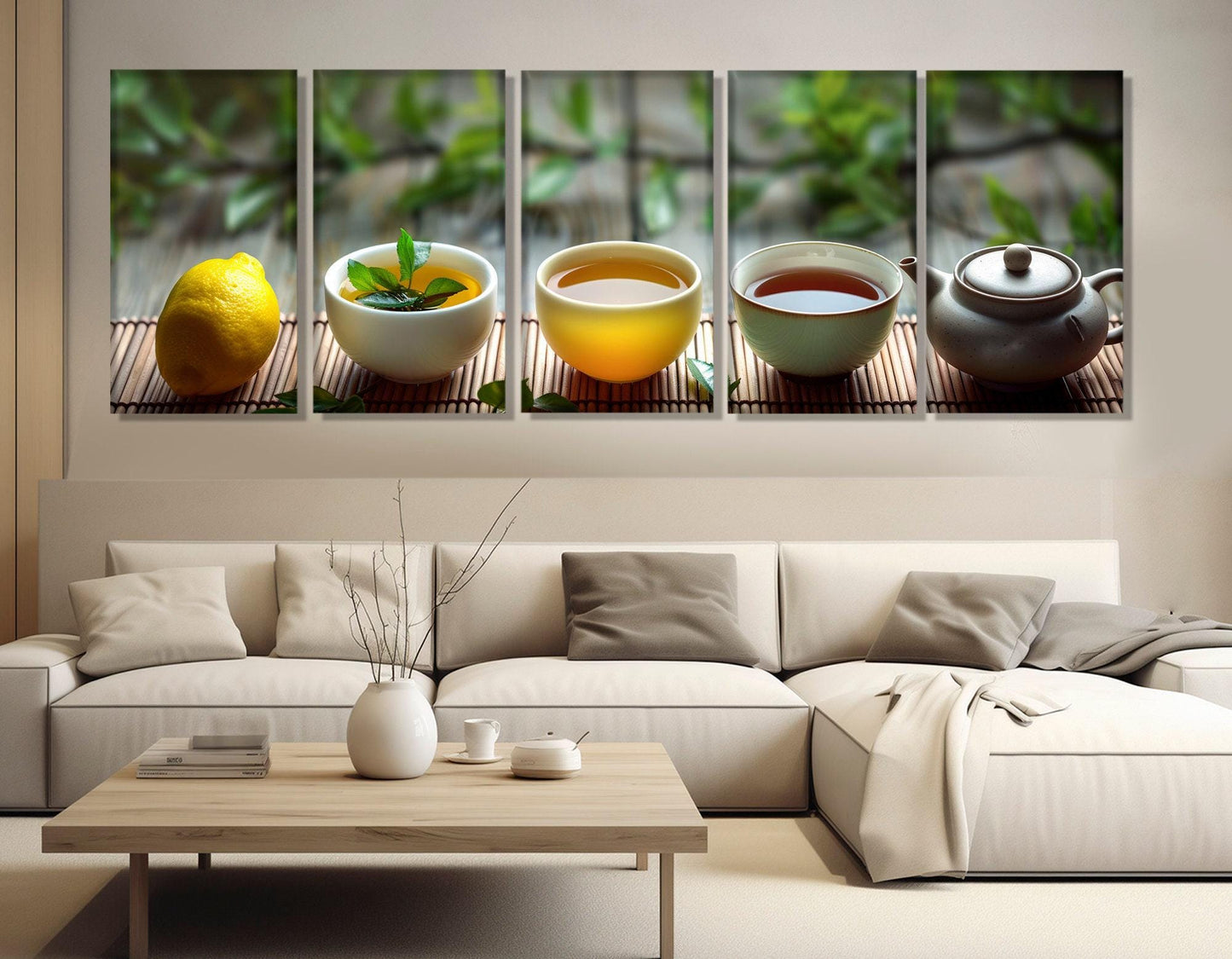 Large Tea Canvas Print, Kitchen Wall Art, Tea Ceremony Painting, Kitchen Wall Decor, Tea Wall Art, Tea Lover Gift, Framed and Ready to Hang