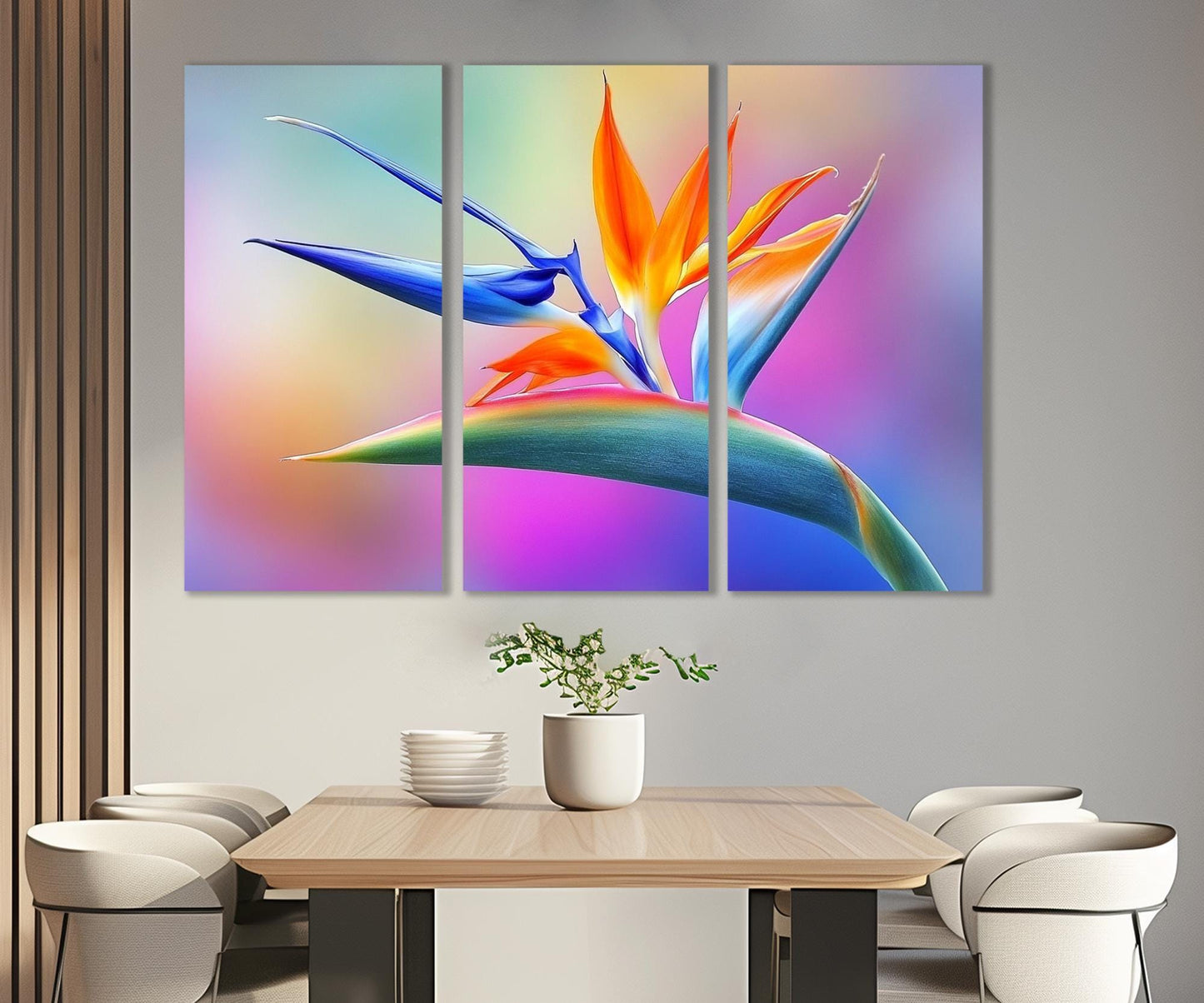 Bird of Paradise Canvas Print - Colorful Floral Wall Art | Framed & Ready to Hang