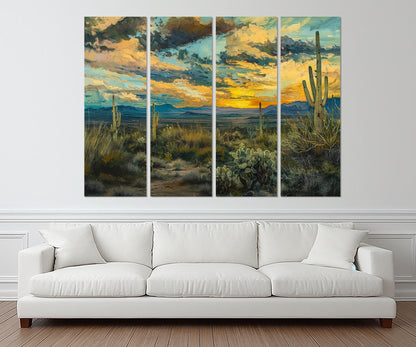 Sonoran Desert Canvas Print – Abstract Arizona Wall Art | Framed & Ready to Hang