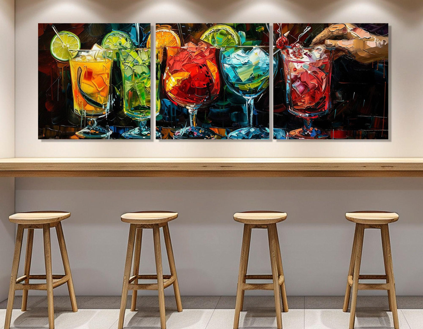 Cocktails Canvas Print – Framed Canvas Art | Modern Bar Painting & Ready to Hang
