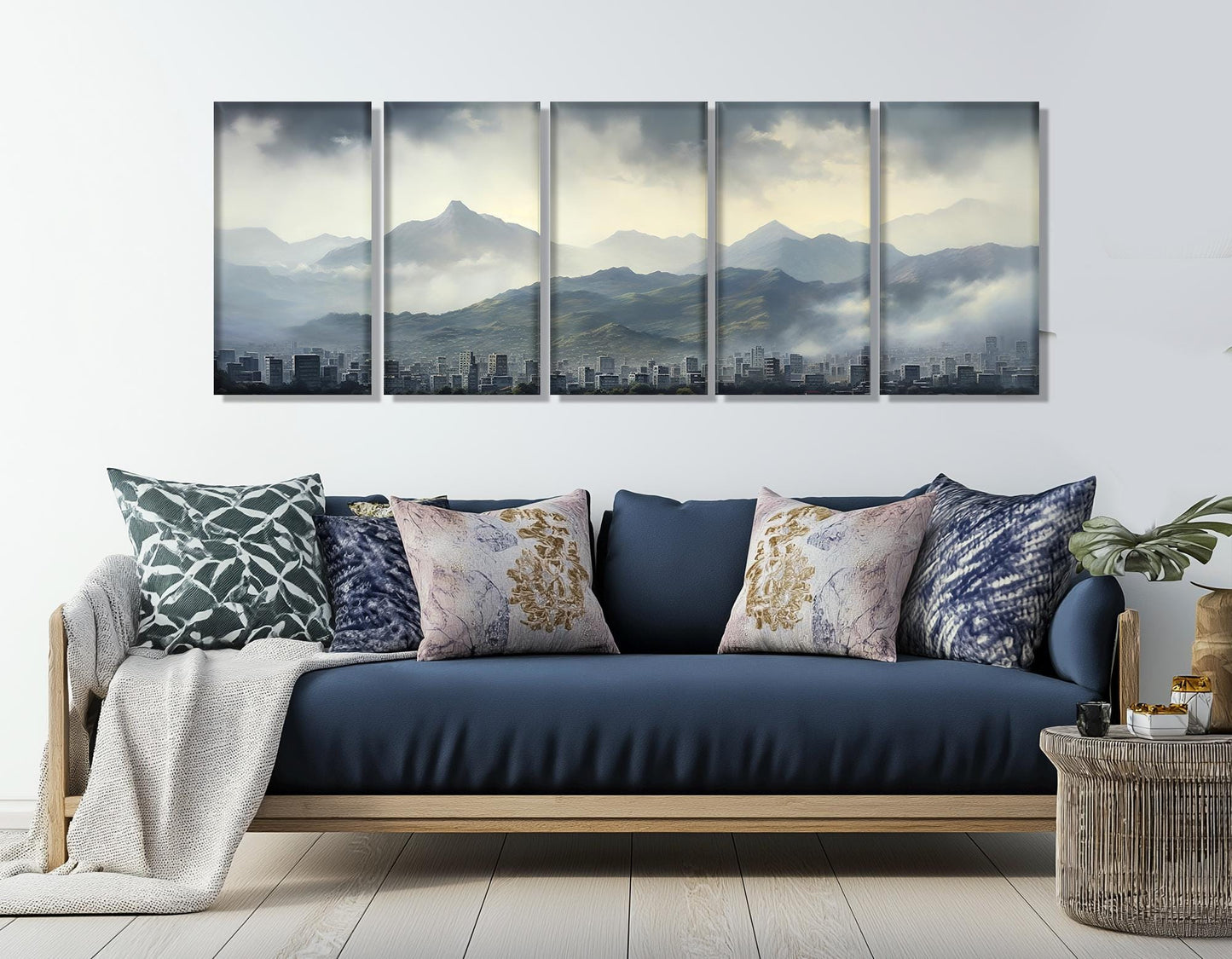 Caracas Skyline Canvas – Abstract Venezuela Wall Art | Framed & Ready to Hang