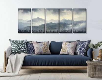 Caracas Skyline Canvas – Abstract Venezuela Wall Art | Framed & Ready to Hang