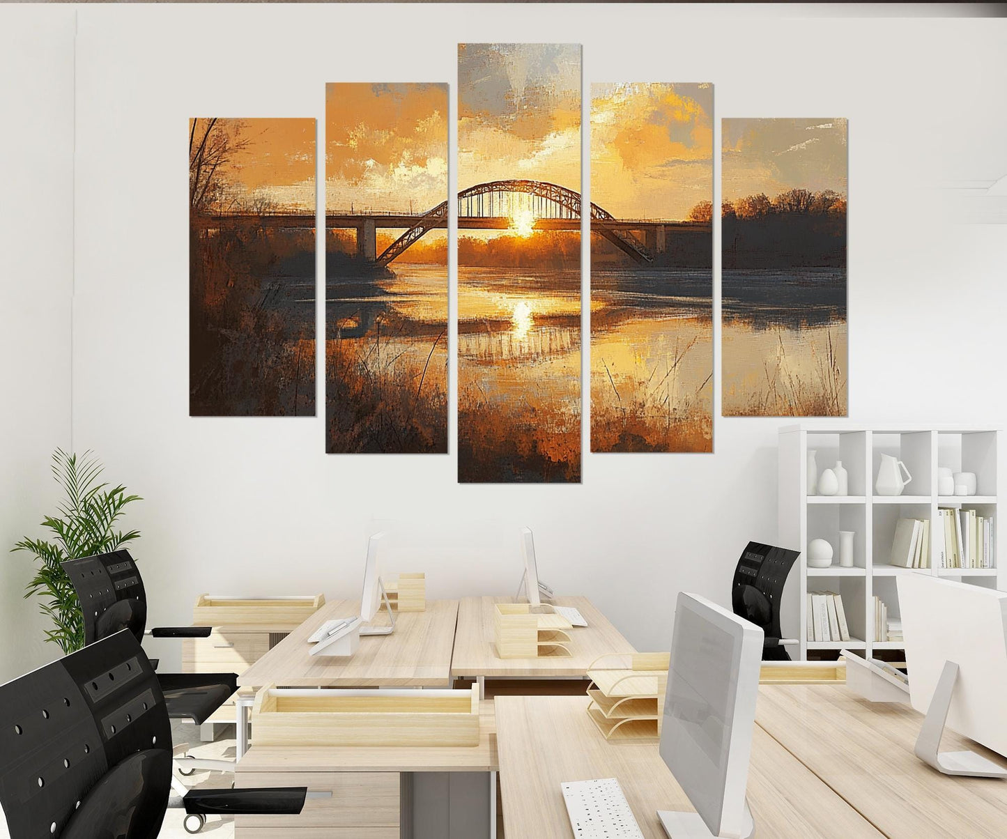 Arkansas Wall Art – Scenic Bridge Canvas Print | Framed Cotton Canvas Decor