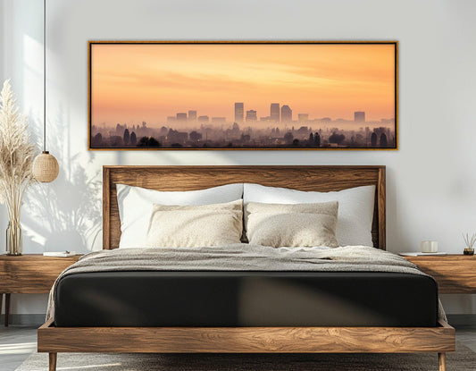 Fresno Canvas Print – Abstract Fresno Skyline Painting | Framed & Ready to Hang