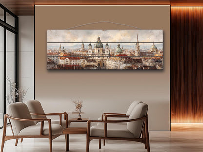 Vienna Wood Print – Rustic Wall Art Featuring St. Stephen’s Cathedral on Distressed Wood Panel