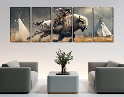 Native American Canvas Print – Framed Cotton Gallery Wrapped Canvas Art