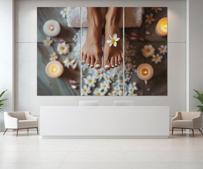 Pedicure Wall Art – Female Feet Spa Canvas Print | Cotton Gallery Wrapped Canvas