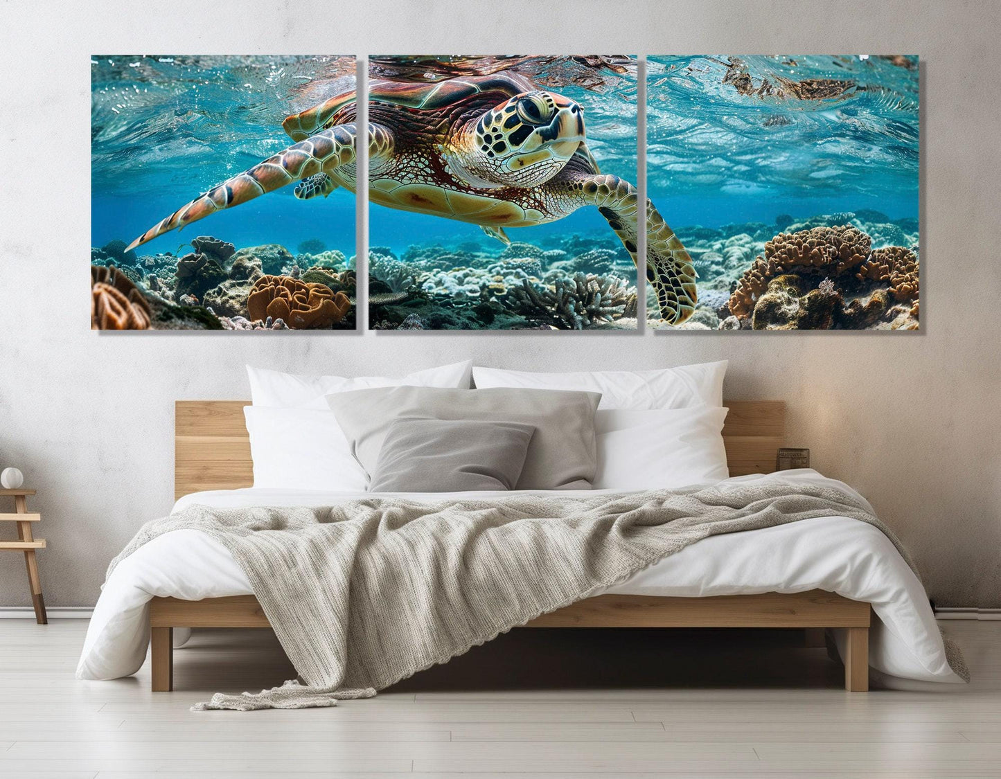 Sea Turtle Canvas Print - Framed Canvas Art | Ready to Hang Wall Decor