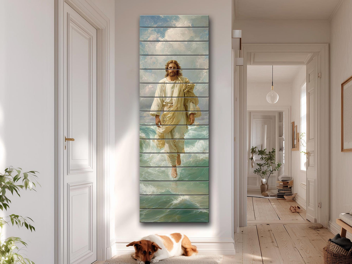 Jesus Walking on Water - Divine Wall Decor | Sacred Wooden Faith Print