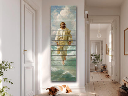 Jesus Walking on Water - Divine Wall Decor | Sacred Wooden Faith Print