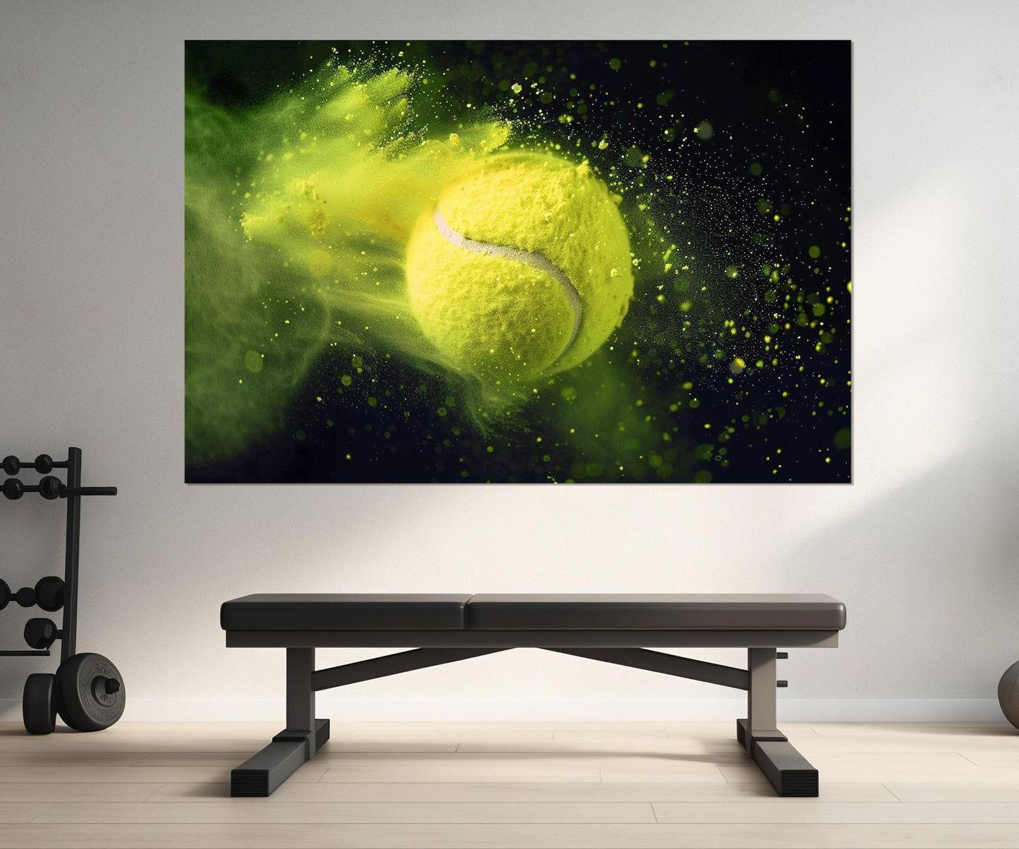 Tennis Canvas Print – Abstract Tennis Wall Art | Framed Painting, Ready to Hang