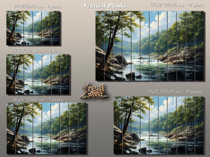Wisconsin Wood Wall Art - Natural Wood Plank Decor | Wisconsin River Print