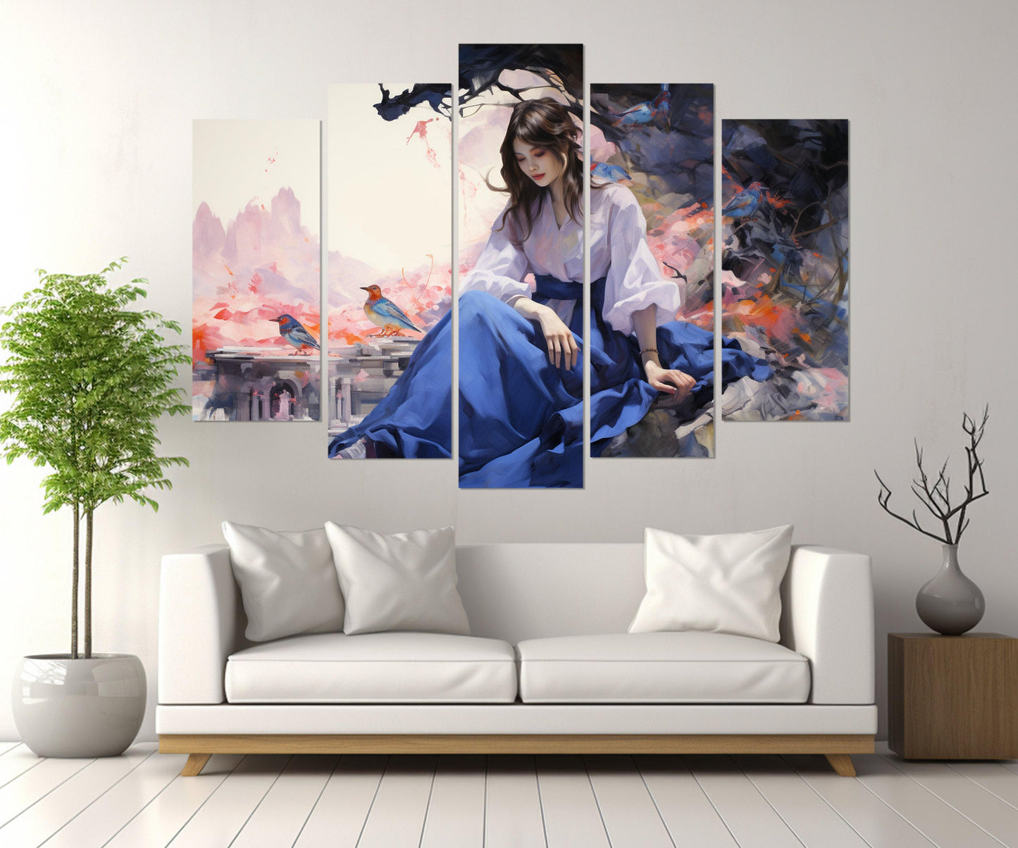 Asian Woman Canvas Print – Japanese Wall Art | Framed & Ready To Hang
