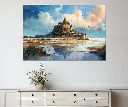 Mont-Saint-Michel Canvas Print – France Wall Art | Gallery Wrapped Cotton Canvas