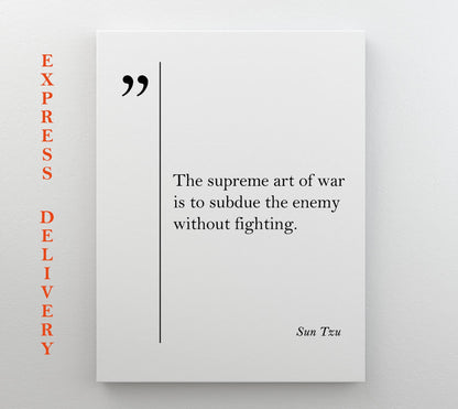 Sun Tzu Quote Canvas Print Philosophy Quotes Sun Tzu Wall Art Life Quotes Sun Tzu Print Inspiring Teacher Gift Coworker Gift Sun Tzu Poster