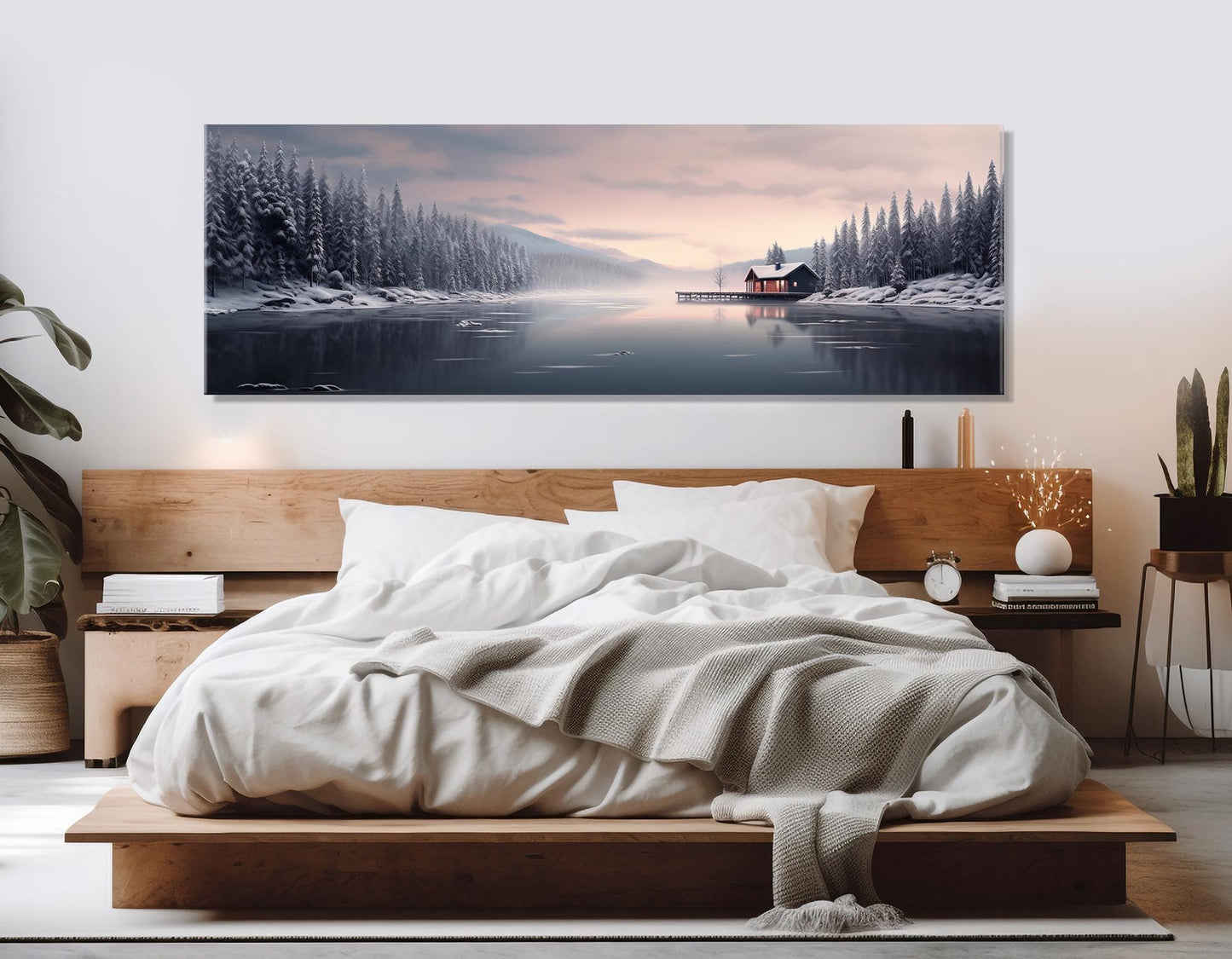 Norwegian Winter Canvas - Framed Canvas Wall Art | Snowy Nature Print Decor