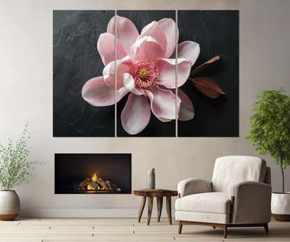 Pink Magnolia Canvas – Floral Wall Art | Framed & Ready to Hang Cotton Print