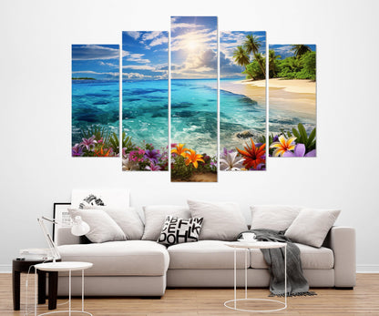 Beach Canvas Print - Framed Coastal Wall Art | Ready to Hang, Large Gallery Wrapped