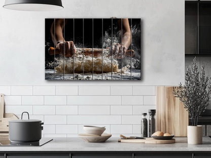Wood Wall Art - Cooking Wall Art Printed on Wood, Pizza Wall Art, Kitchen Wall Decor, Chef Gift, Pizzeria Decor, Cook Gift, Kitchen Print
