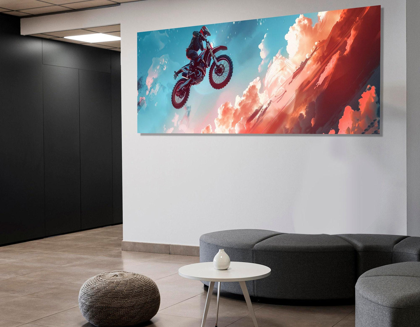 Motocross Canvas Print – Large Framed Cotton Canvas Art | Ready to Hang Wall Decor