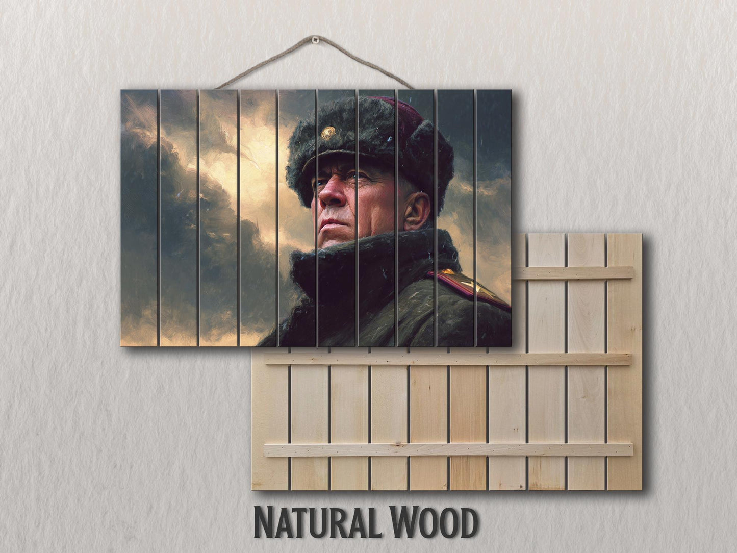 Georgy Zhukov WW2 Print on Wood